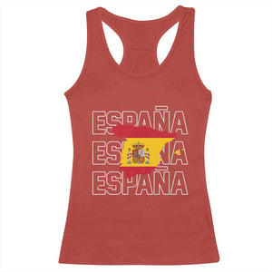Espana Spain Map Pride Spanish Flag Racerback Tank Top TS14 Red Print Your Wear