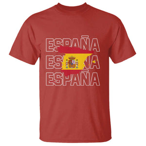 Espana Spain Map Pride Spanish Flag T Shirt TS14 Red Print Your Wear