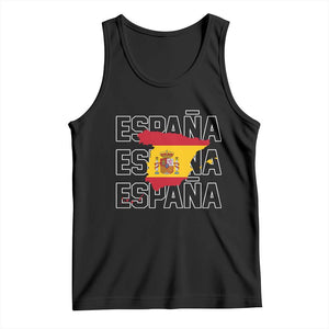 Espana Spain Map Pride Spanish Flag Tank Top TS14 Black Print Your Wear