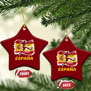 Spain Espana Soccer Football Fan Spanish Flag Ceramic Ornament TS14 Print Your Wear