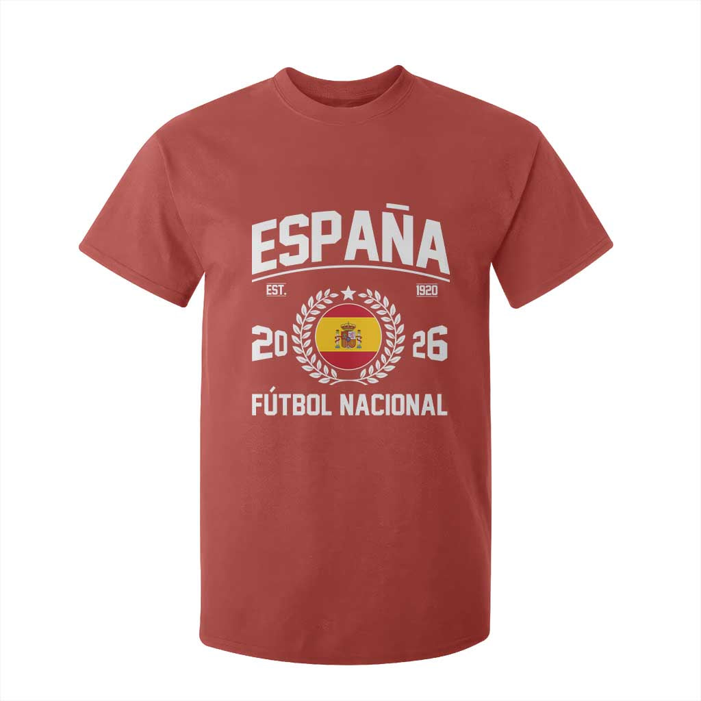 Spain 2026 Soccer Football Fan Spanish Flag T Shirt For Kid TS14 Red Print Your Wear
