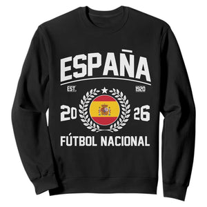 Spain 2026 Soccer Football Fan Spanish Flag Sweatshirt TS14 Black Print Your Wear