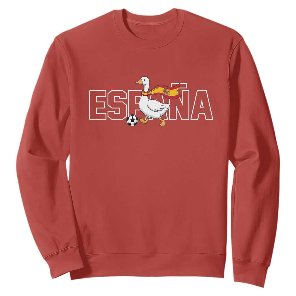 Espana Spain Soccer Football Sweatshirt Silly Goose Spanish Flag Fan Supporter TS14 Red Print Your Wear