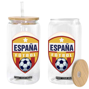 Espana Spain Soccer Football Fan Spanish Flag Glass Can TS14 Print Your Wear