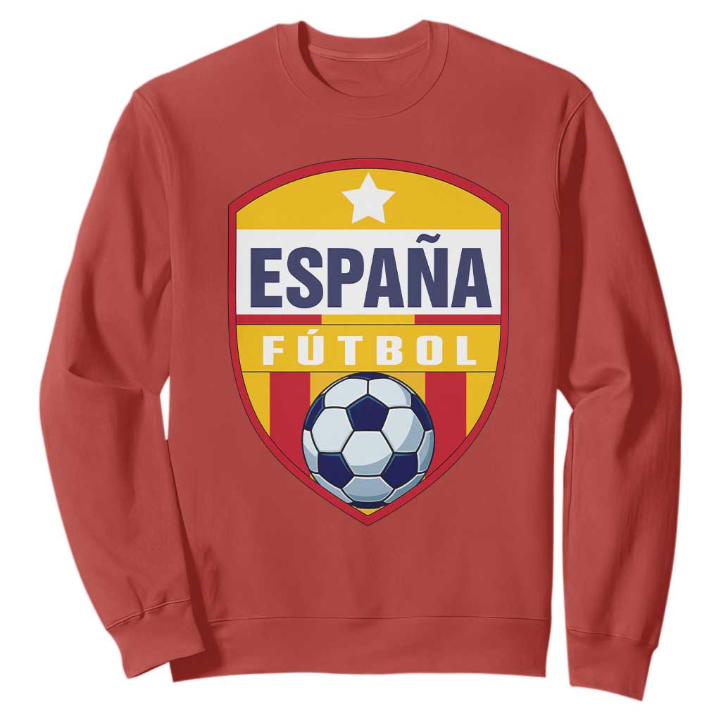 Espana Spain Soccer Football Fan Spanish Flag Sweatshirt TS14 Red Print Your Wear