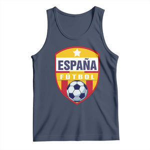 Espana Spain Soccer Football Fan Spanish Flag Tank Top TS14 Navy Print Your Wear