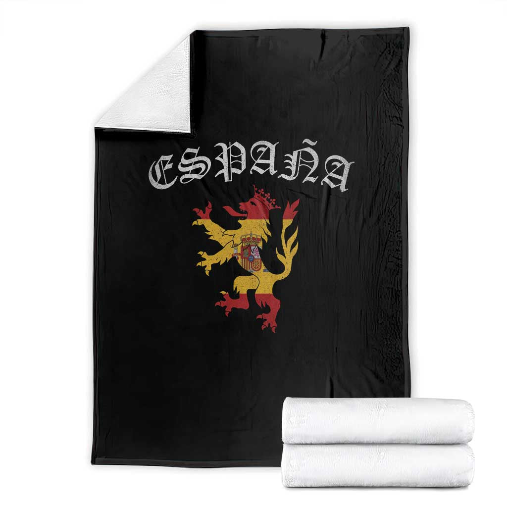 Espana Spain Lion Spanish Flag Spaniard Pride Throw Blanket TS14 Black Print Your Wear