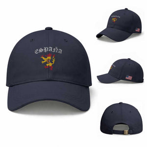 Espana Spain Lion Spanish Flag Spaniard Pride Baseball Cap TS14 Baseball Cap Universal Fit Navy Print Your Wear