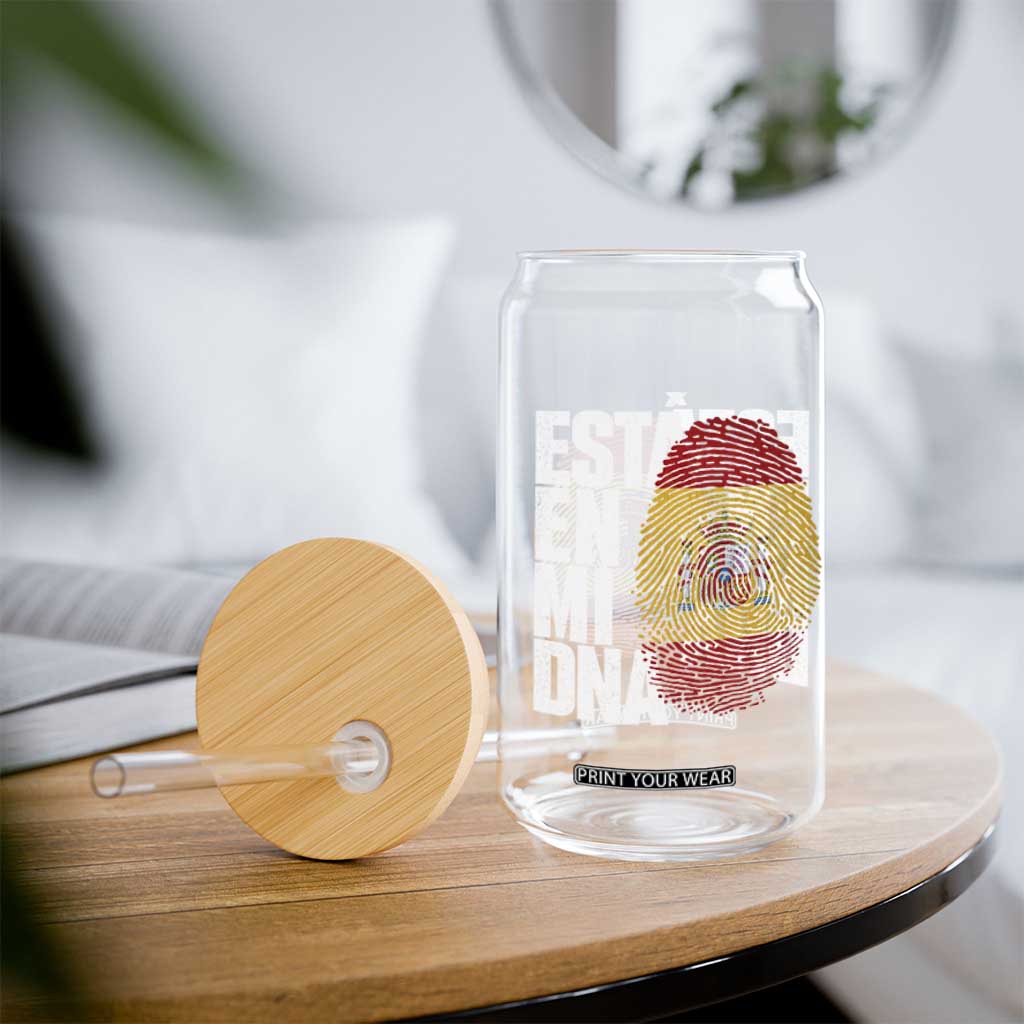 It's in My DNA Espana Spain Spanish Flag Pride Glass Can TS14 Print Your Wear