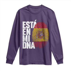 It's in My DNA Espana Spain Spanish Flag Pride Long Sleeve Shirt TS14 Purple Print Your Wear