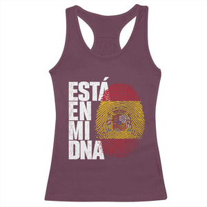 It's in My DNA Espana Spain Spanish Flag Pride Racerback Tank Top TS14 Maroon Print Your Wear