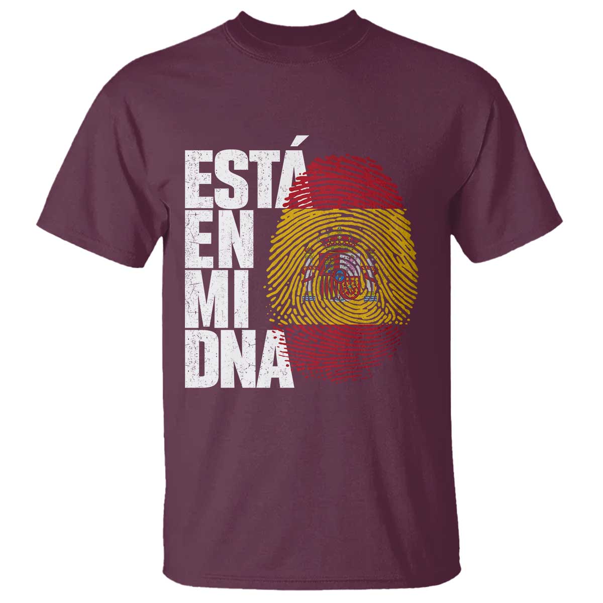 It's in My DNA Espana Spain Spanish Flag Pride T Shirt TS14 Maroon Print Your Wear