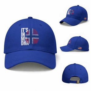 It's in My DNA Norway Norwegian Flag Pride Baseball Cap TS14 Baseball Cap Universal Fit Royal Blue Print Your Wear