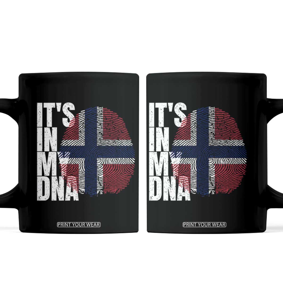 It's in My DNA Norway Norwegian Flag Pride Coffee Mug TS14 Black Print Your Wear