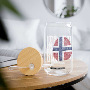 It's in My DNA Norway Norwegian Flag Pride Glass Can TS14 Print Your Wear