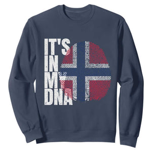 It's in My DNA Norway Norwegian Flag Pride Sweatshirt TS14 Navy Print Your Wear