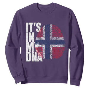 It's in My DNA Norway Norwegian Flag Pride Sweatshirt TS14 Purple Print Your Wear