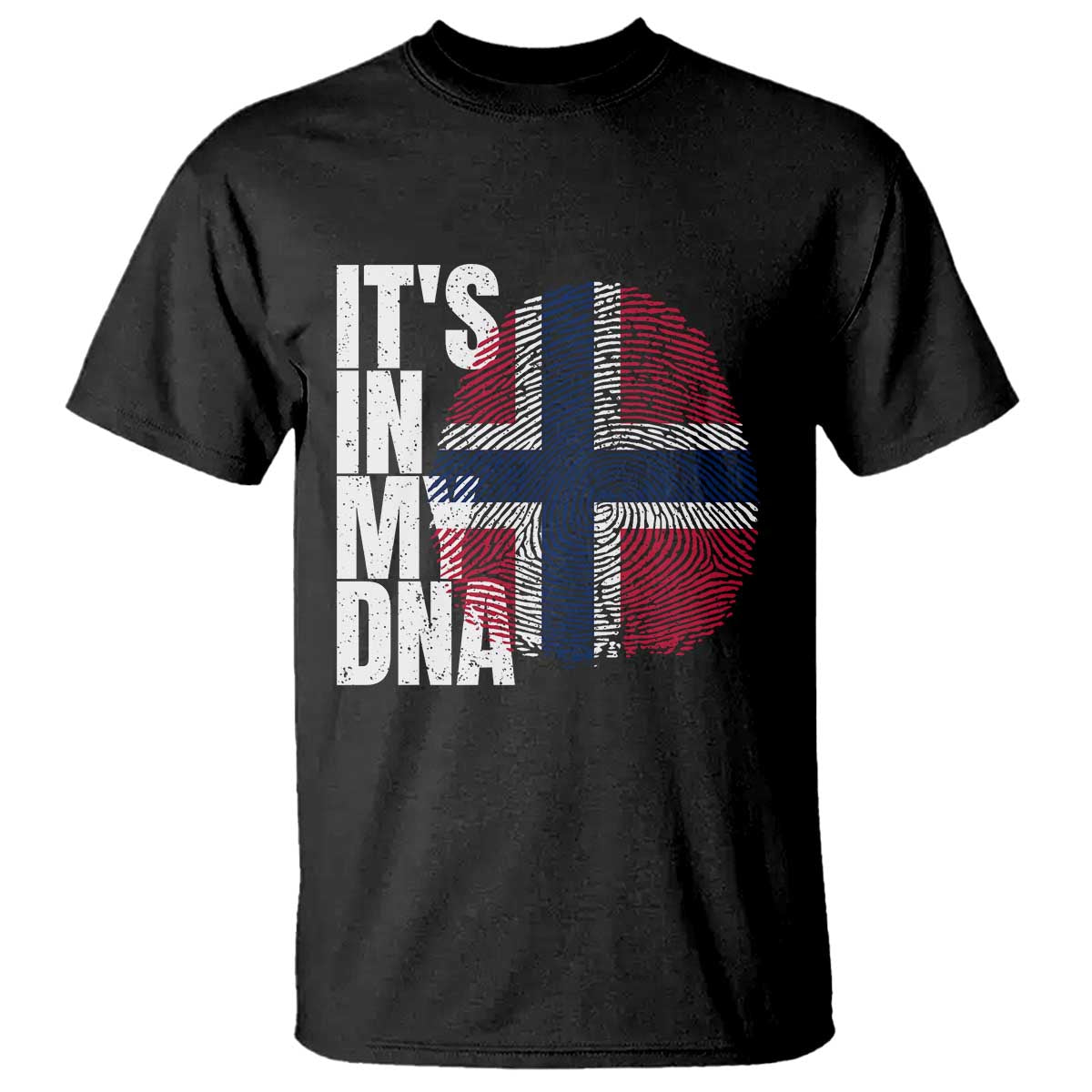 It's in My DNA Norway Norwegian Flag Pride T Shirt TS14 Black Print Your Wear