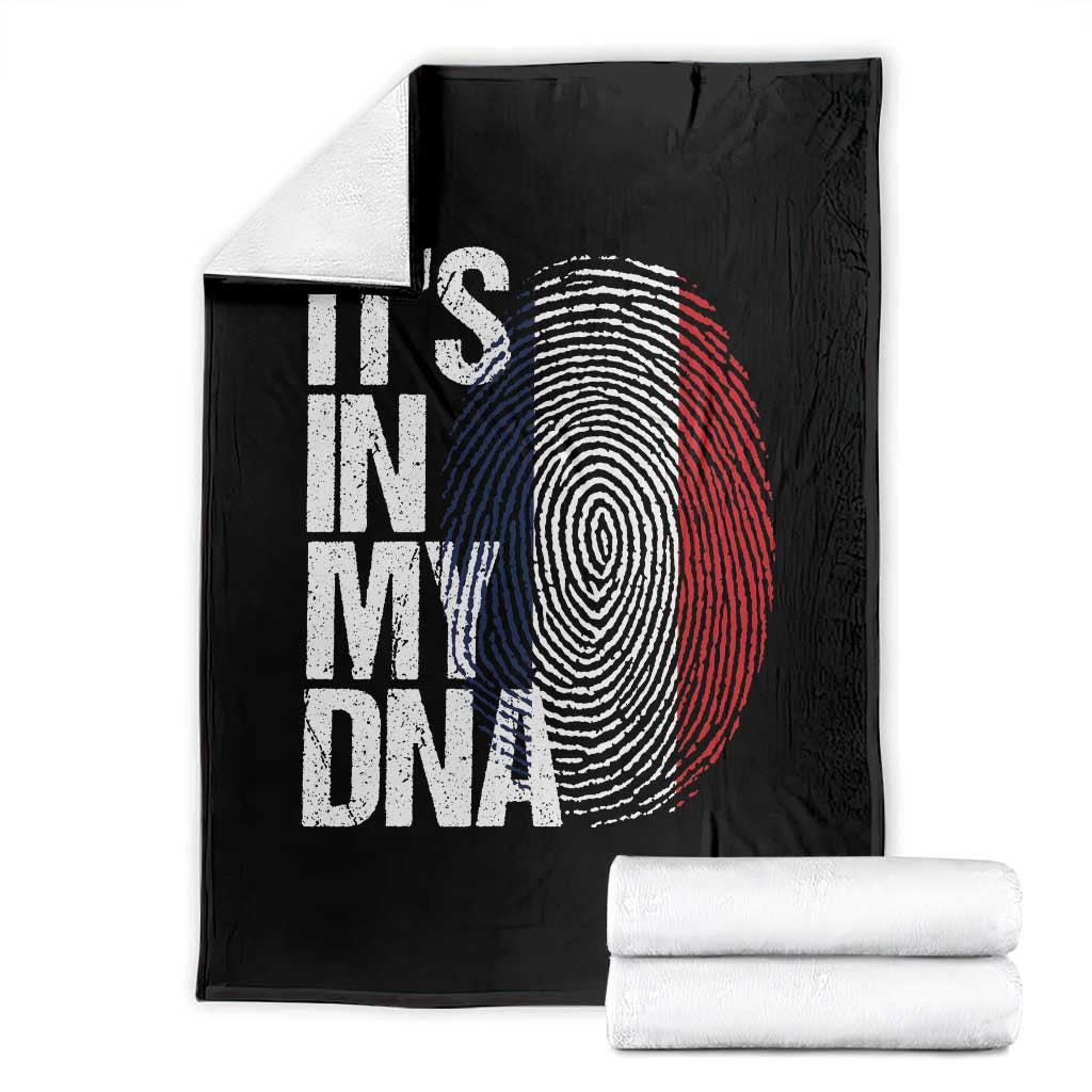 It's in My DNA France French Flag Throw Blanket TS14 Black Print Your Wear