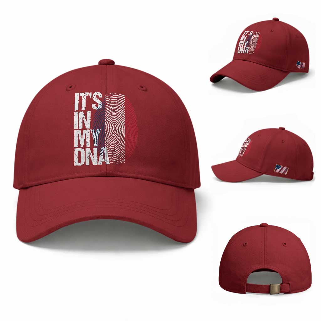 It's in My DNA France French Flag Baseball Cap TS14 Baseball Cap Universal Fit Cherry Red Print Your Wear