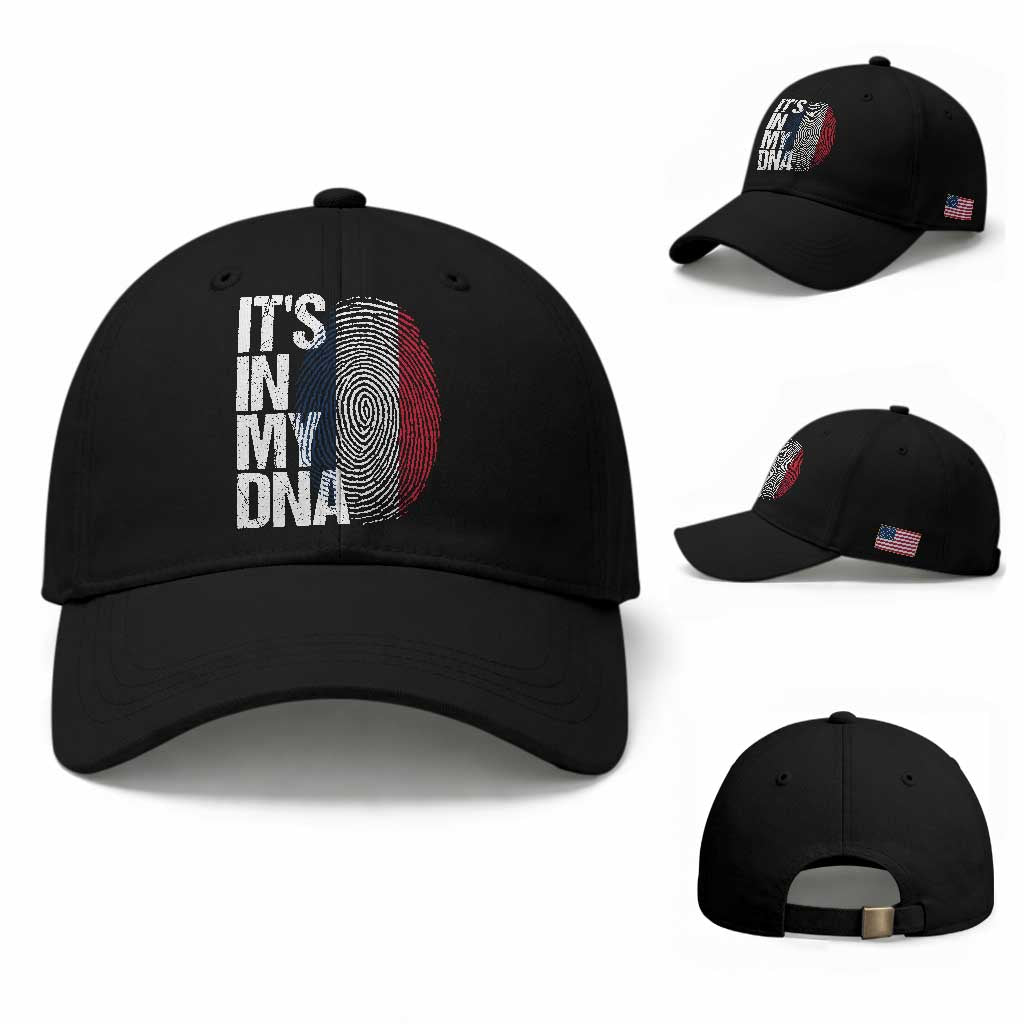 It's in My DNA France French Flag Baseball Cap TS14 Baseball Cap Universal Fit Black Print Your Wear