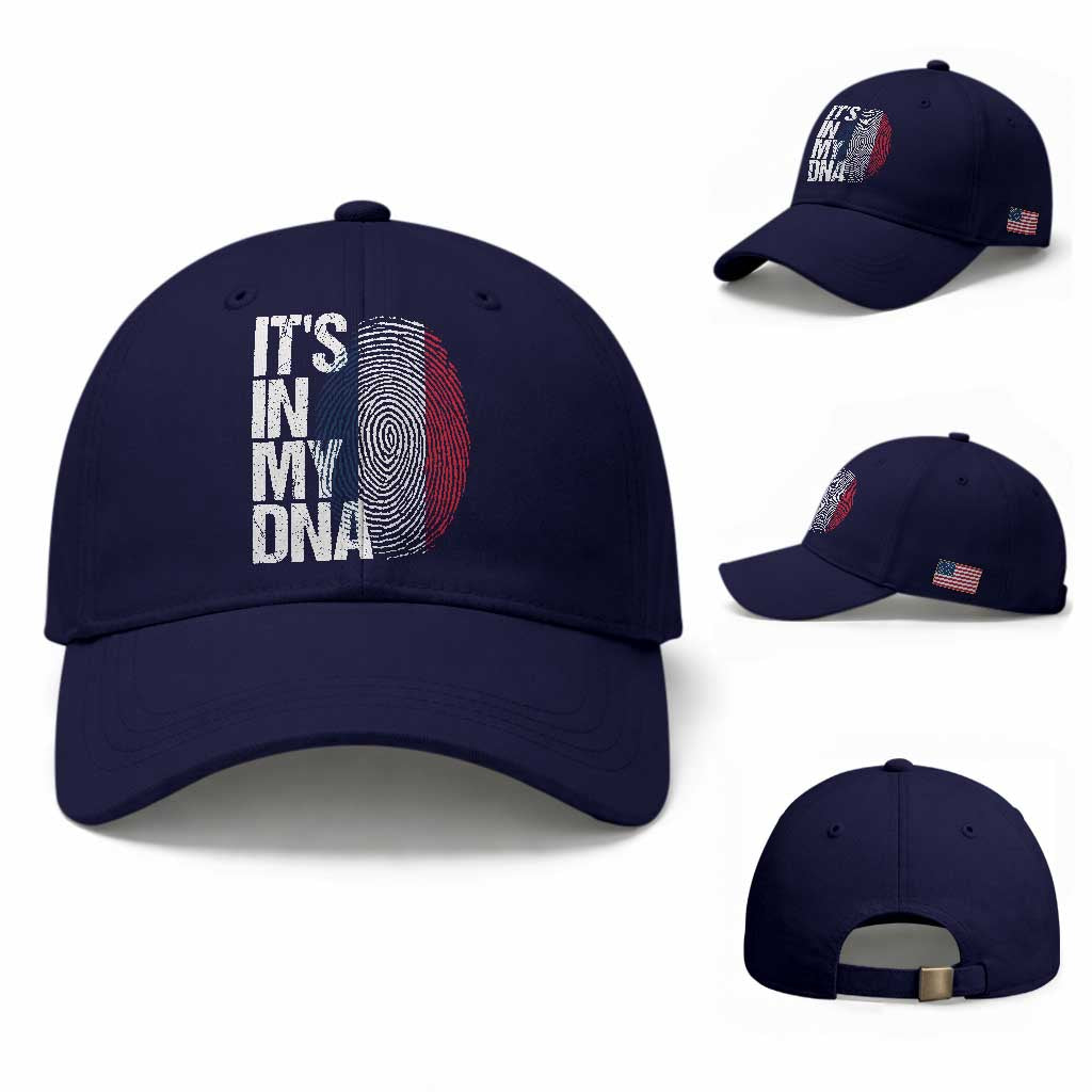 It's in My DNA France French Flag Baseball Cap TS14 Baseball Cap Universal Fit Dark Blue Print Your Wear