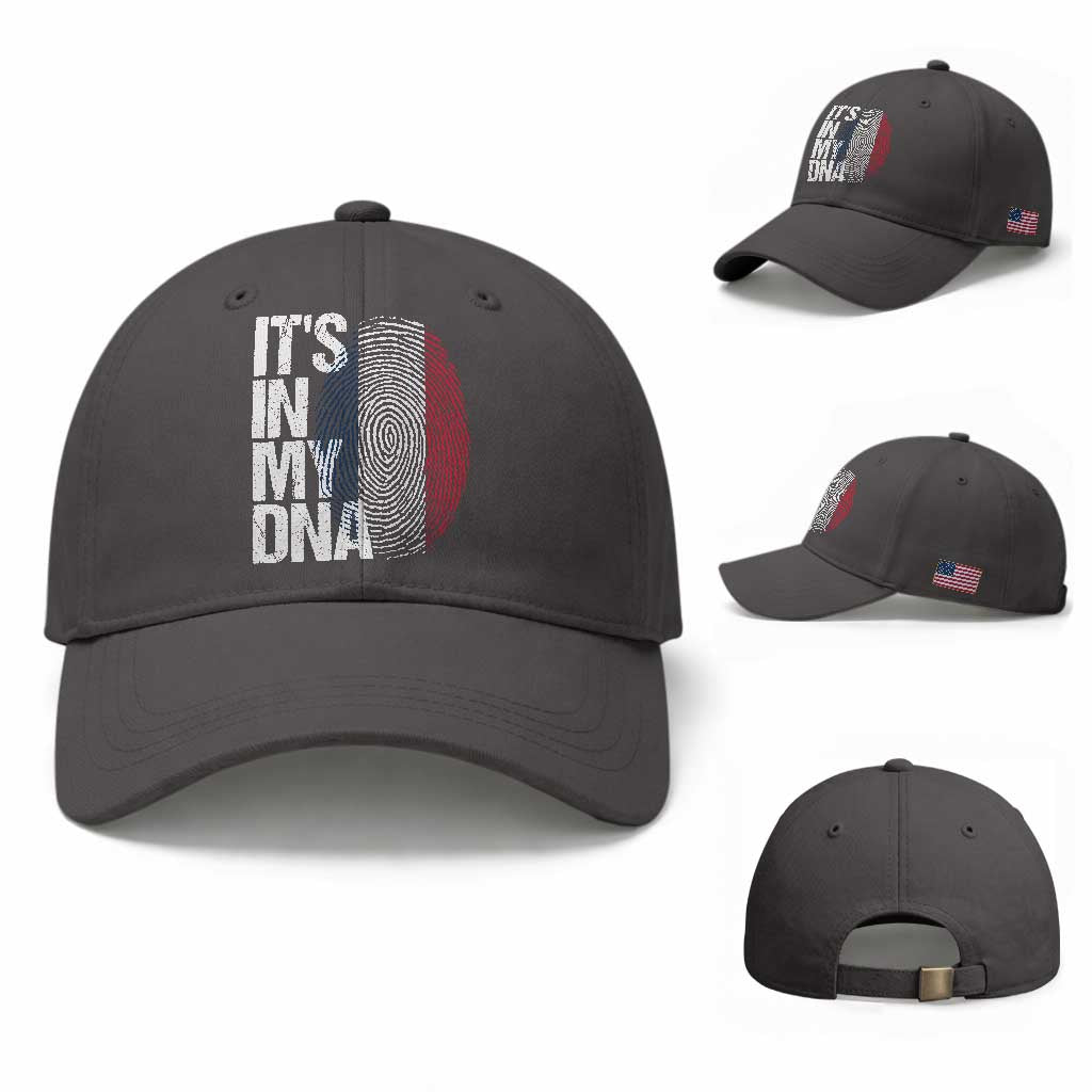 It's in My DNA France French Flag Baseball Cap TS14 Baseball Cap Universal Fit Dark Gray Print Your Wear
