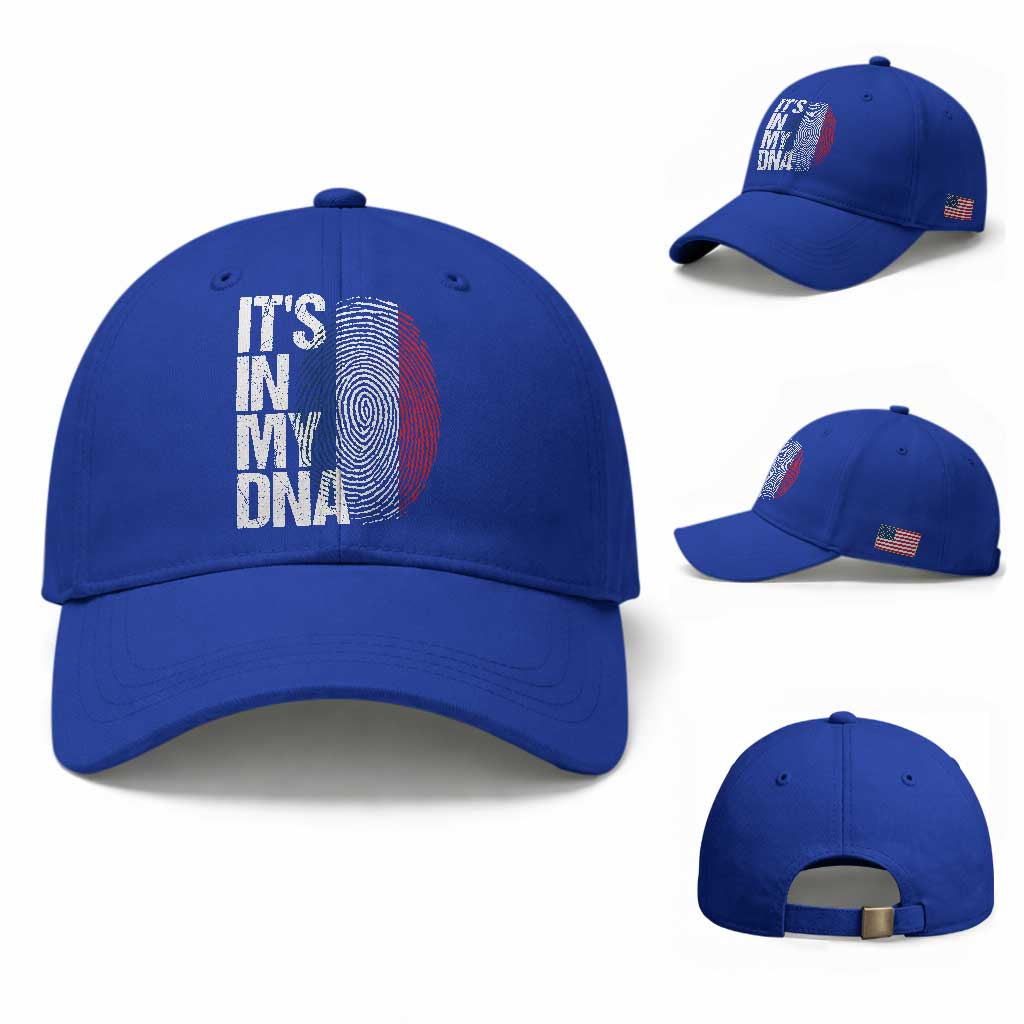 It's in My DNA France French Flag Baseball Cap TS14 Baseball Cap Universal Fit Royal Blue Print Your Wear