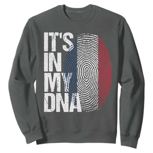 It's in My DNA France French Flag Sweatshirt TS14 Dark Heather Print Your Wear