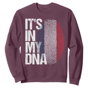 It's in My DNA France French Flag Sweatshirt TS14 Maroon Print Your Wear