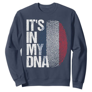 It's in My DNA France French Flag Sweatshirt TS14 Navy Print Your Wear