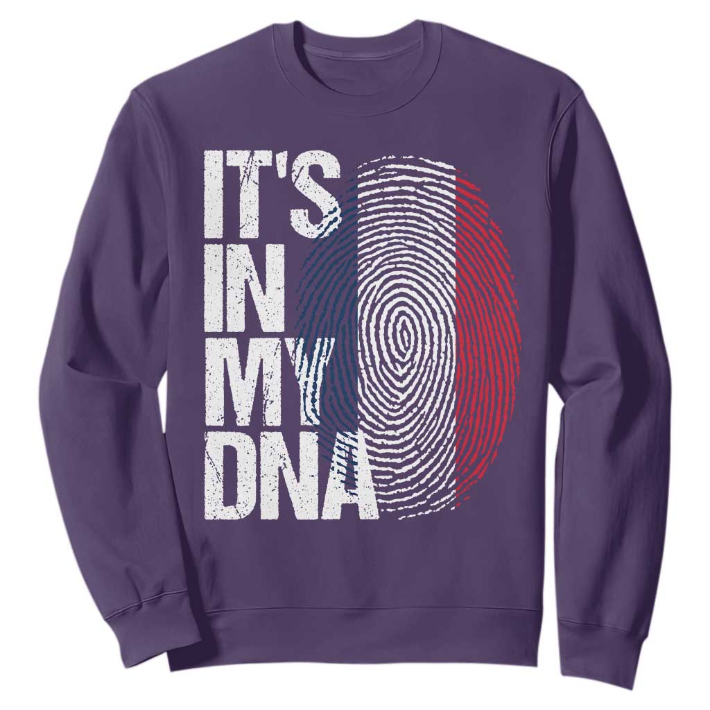 It's in My DNA France French Flag Sweatshirt TS14 Purple Print Your Wear