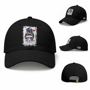 Yes I'm Both of Them Half Norwegian American Baseball Cap TS14 Baseball Cap Universal Fit Black Print Your Wear