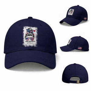 Yes I'm Both of Them Half Norwegian American Baseball Cap TS14 Baseball Cap Universal Fit Dark Blue Print Your Wear