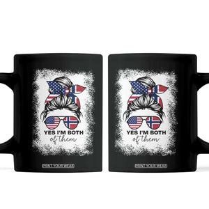 Yes I'm Both of Them Half Norwegian American Coffee Mug TS14 Black Print Your Wear