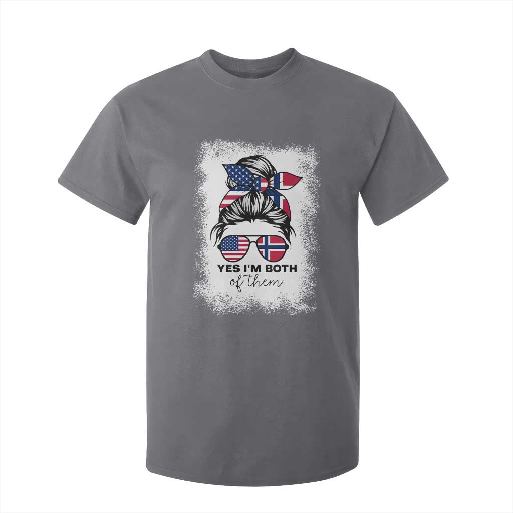Yes I'm Both of Them Half Norwegian American T Shirt For Kid TS14 Charcoal Print Your Wear