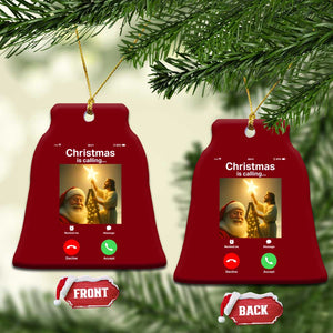 Funny Santa Jesus Video Call Ceramic Ornament TS14 Print Your Wear