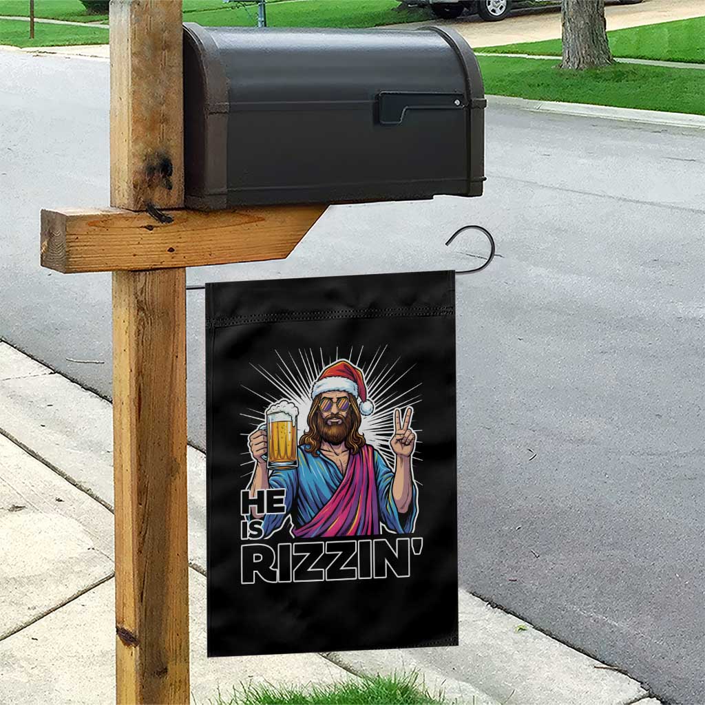 Jesus Christmas Garden Flag Funny Drinking Beer Xmas Holiday TS14 Print Your Wear