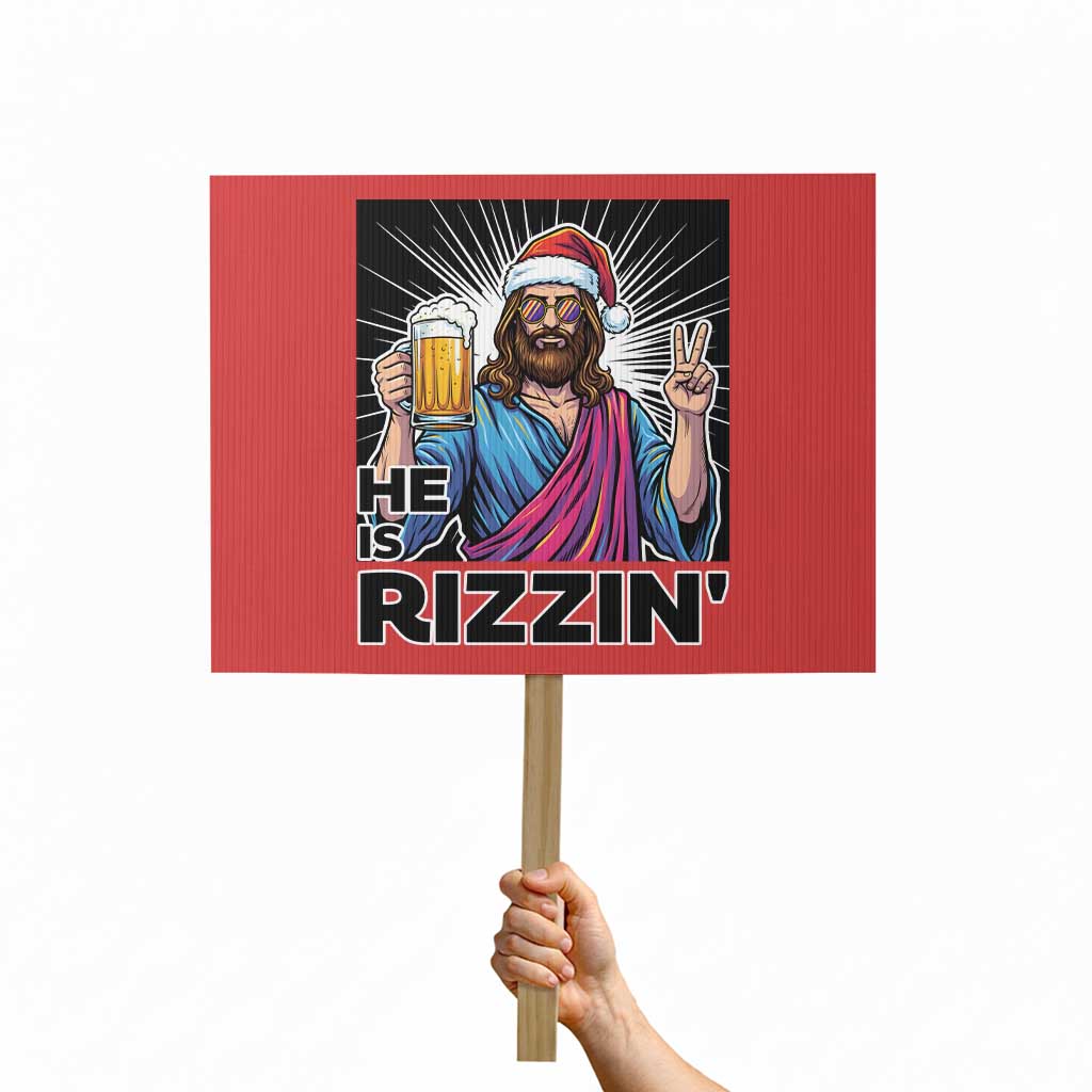 Jesus Christmas Protest Sign Funny Drinking Beer Xmas Holiday TS14 Horizontal 18