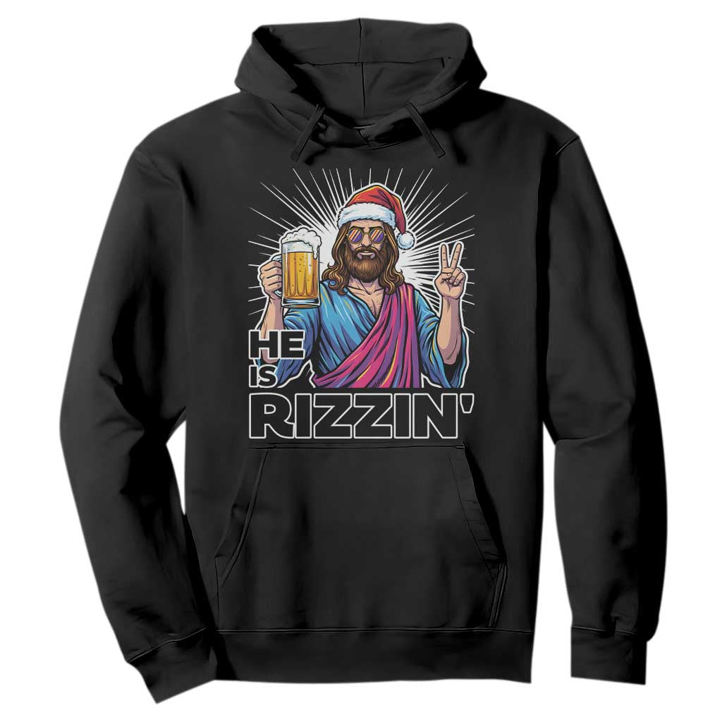 Jesus Christmas Hoodie Funny Drinking Beer Xmas Holiday TS14 Black Print Your Wear