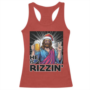 Jesus Christmas Racerback Tank Top Funny Drinking Beer Xmas Holiday TS14 Red Print Your Wear
