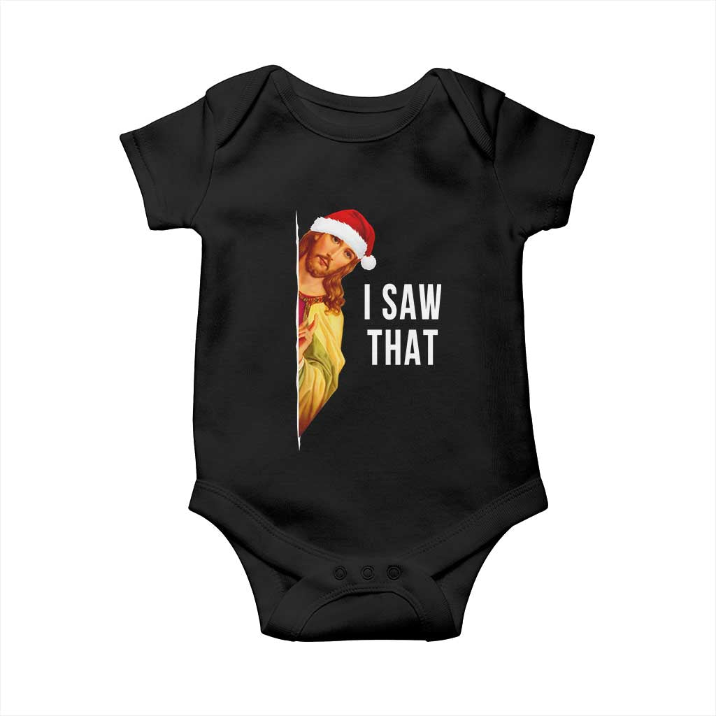 Jesus Christmas Meme Baby Onesie I Saw That TS14 Black Print Your Wear