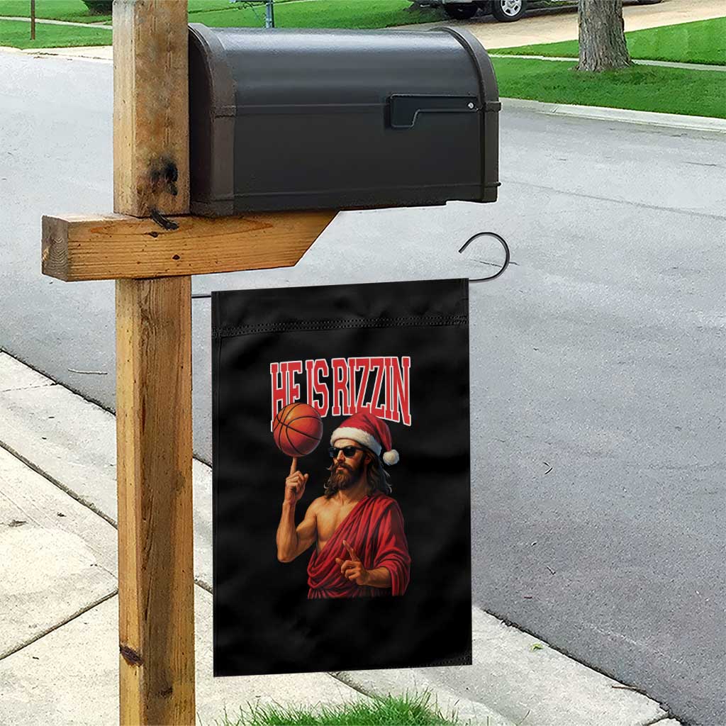 Jesus Basketball Christmas Garden Flag He Is Rizzin TS14 Print Your Wear