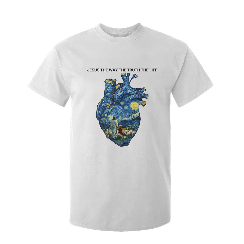 Jesus Christian Starry Night T Shirt For Kid The Way The Truth The Life TS14 White Print Your Wear