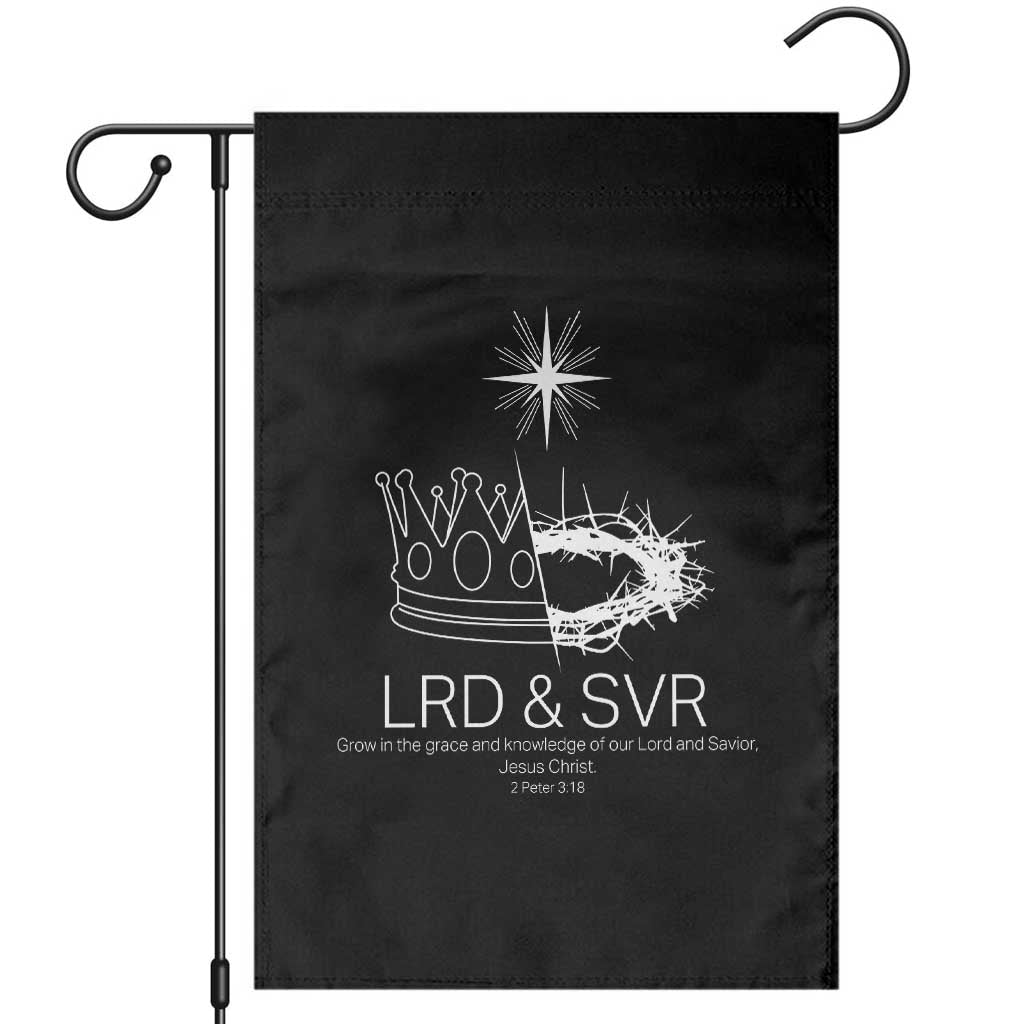 Jesus Christian Garden Flag Crown Thorn Monochrome LRD SVR Symbolic Religious TS14 Black Print Your Wear