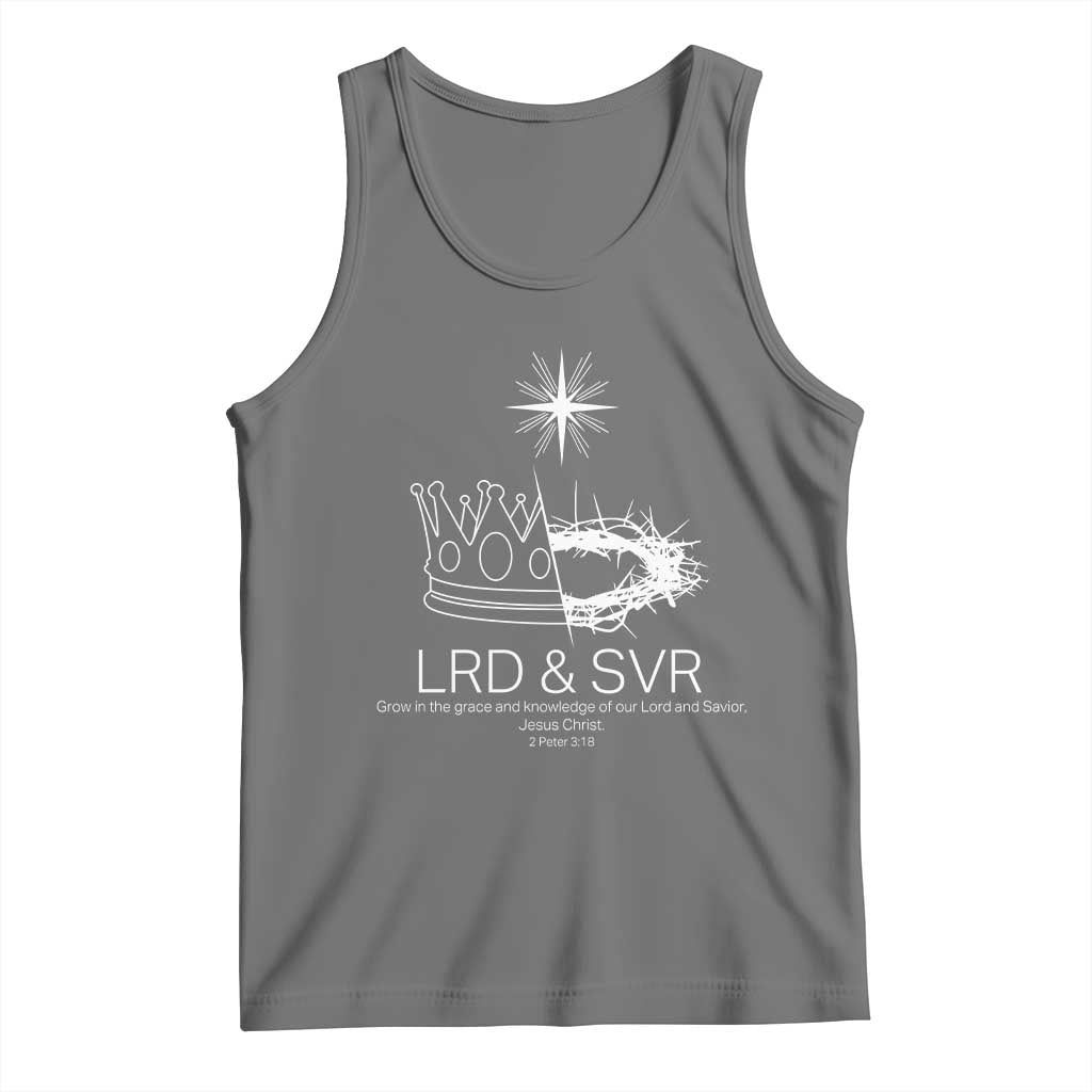 Jesus Christian Tank Top Crown Thorn Monochrome LRD SVR Symbolic Religious TS14 Black Heather Print Your Wear
