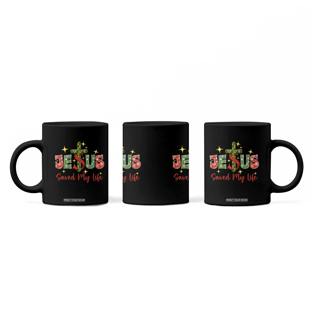 Jesus Christian Christmas Coffee Mug Religious Cross Bible Verse TS14 Print Your Wear