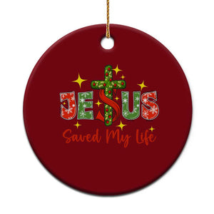 Jesus Christian Xmas Ceramic Ornament Religious Cross Bible Verse TS14 1pc Red Print Your Wear