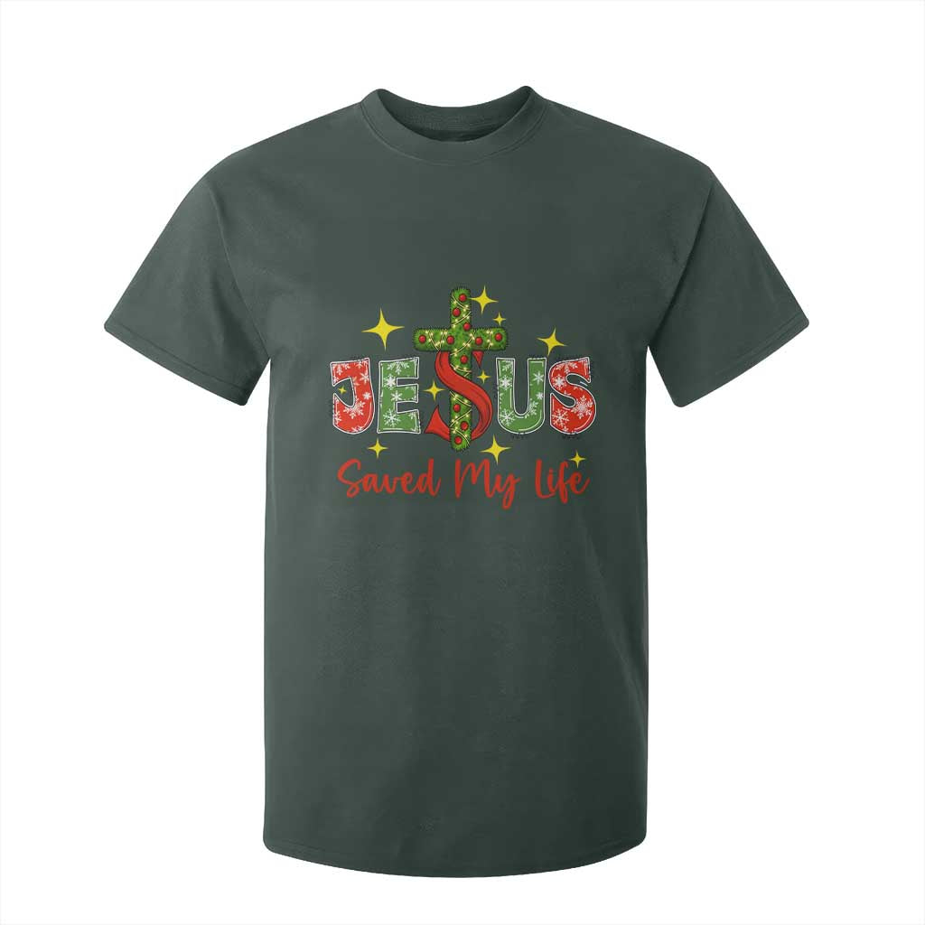Jesus Christian Christmas T Shirt For Kid Religious Cross Bible Verse TS14 Dark Forest Green Print Your Wear