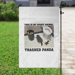 Trashed Panda Garden Flag My Spirit Animal Funny Drunk Raccoon Meme TS14 Print Your Wear